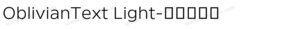 OblivianText Light字体转换